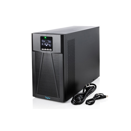 Джерело безперебійного живлення DIGITUS 3000VA/3000W, Tower, LCD, RJ45, RS232, USB, 8xC13+1xC19
