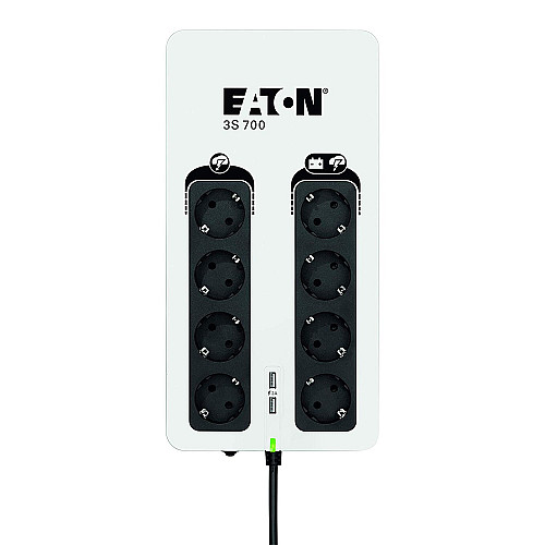 Джерело безперебійного живлення Eaton 3S, 700VA/420W, LED, USB, 8xSchuko