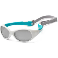 Детские солнцезащитные очки Koolsun Flex, 0-3р, бело-бирюзовый