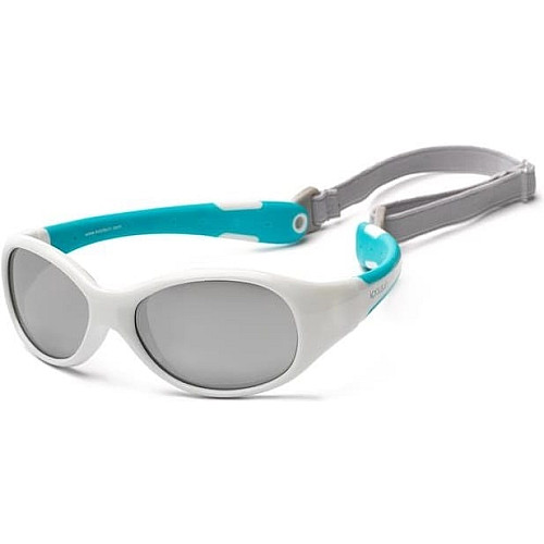 Детские солнцезащитные очки Koolsun Flex, 0-3р, бело-бирюзовый