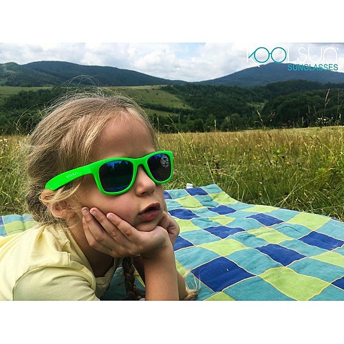 Дитячі сонцезахисні окуляри Koolsun Wave, 3-10р, неоново-зелений