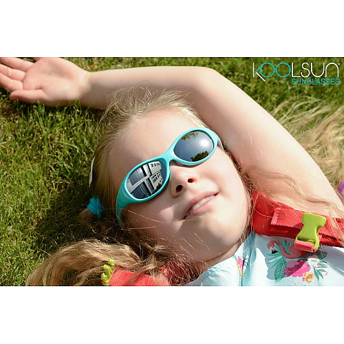 Детские солнцезащитные очки Koolsun Flex, 3-6р, бирюзово-серый