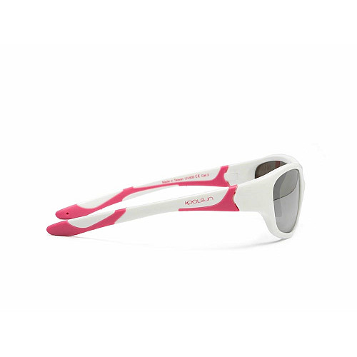 Дитячі сонцезахисні окуляри Koolsun Sport, 3-8р, біло-рожевий