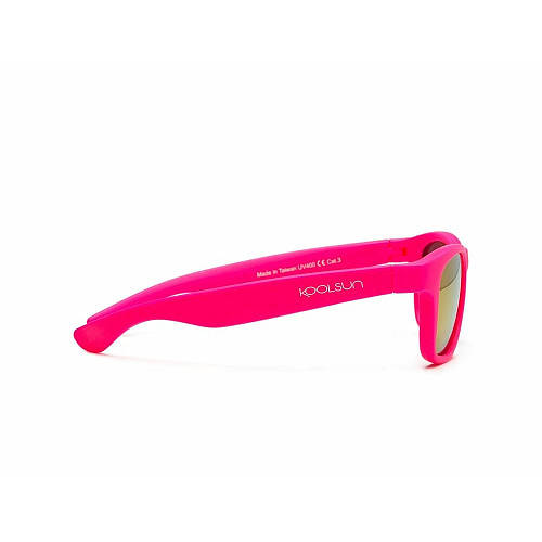 Детские солнцезащитные очки Koolsun Wave, 3-10р, неоново-розовый