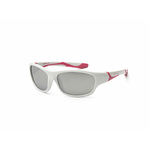 Детские солнцезащитные очки Koolsun Sport, 6-12р, бело-розовый