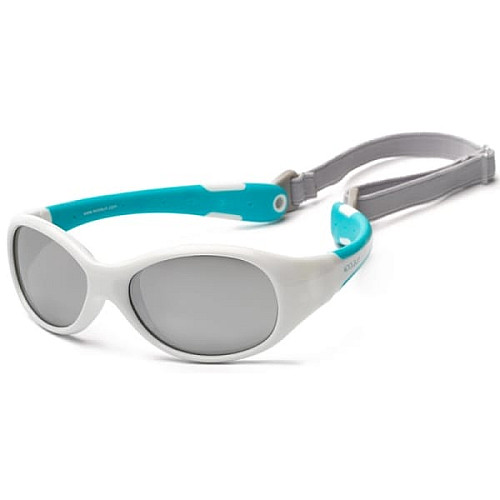 Дитячі сонцезахисні окуляри Koolsun Flex, 3-6р, біло-бірюзовий