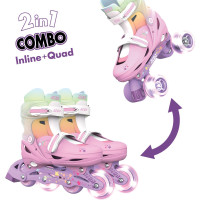 Роликові ковзани Neon Combo, розмір 34-37, веселка