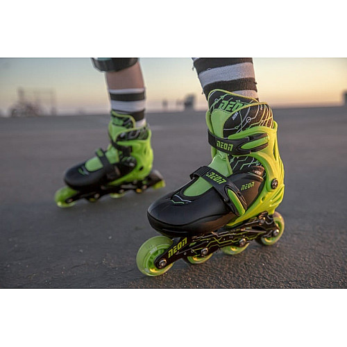 Роликові ковзани Neon Combo, розмір 30-33, салатовий