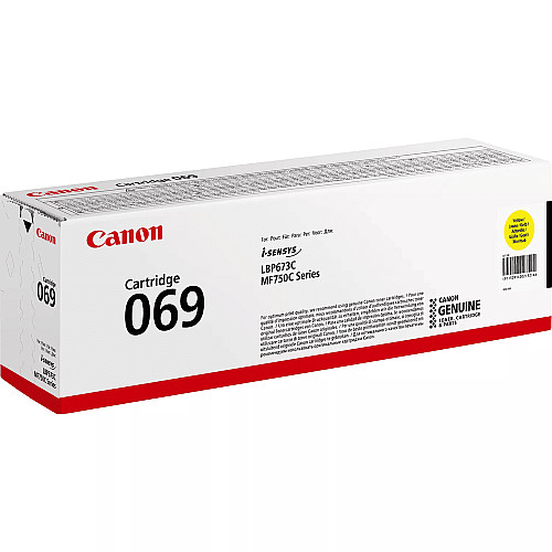 Картридж Canon 069 MF752Cdw/MF754Cdw/LBP673Cdw Yellow (1900 стр.)