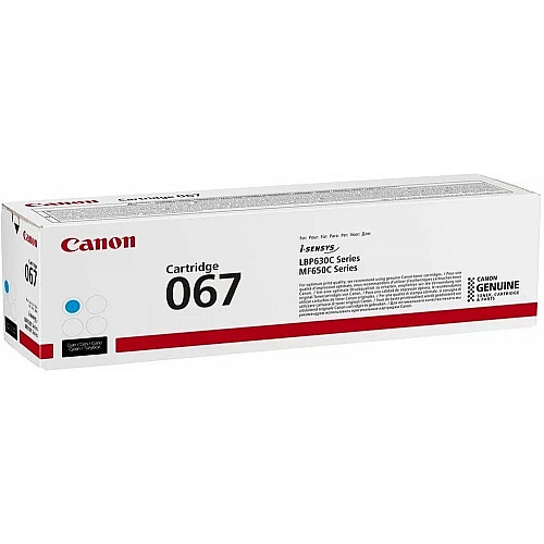 Картридж Canon 067 MF651Cw/MF655Cdw/MF657Cdw/LBP631Cw/LBP633Cdw Cyan (1250 стр.)