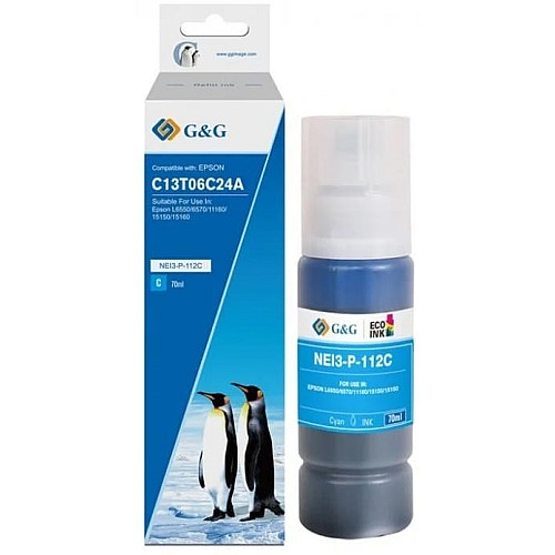 Контейнер G&G с чернилами Epson L15150/15160 Cyan pigm