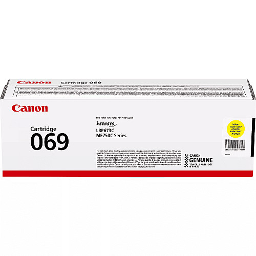 Картридж Canon 069 MF752Cdw/MF754Cdw/LBP673Cdw Yellow (1900 стр.)
