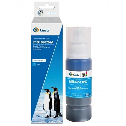 Контейнер G&G с чернилами Epson L15150/15160 Cyan pigm