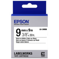 Картридж зі стрічкою Epson LK3WBN принтерів LW-300/LW-400/LW-400VP/LW-600P/LW-700/LW-Z710/LW-900P/LW-1000P/LW-Z5000BE Std Blk/Wht 9mm/9m