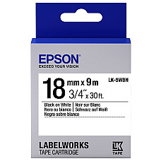 Картридж зі стрічкою Epson LK5WBN принтерів LW-400/LW-400VP/LW-600P/LW-700/LW-Z710/LW-900P/LW-1000P/LW-Z5000BE Std Blk/Wht 18mm/9m
