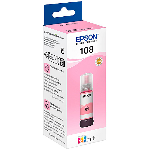 Контейнер с чернилами Epson 108 EcoTank L8050/L18050 light magenta