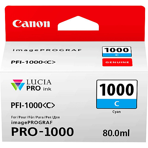 Картридж струменевий Canon PFI-1000C (Cyan)