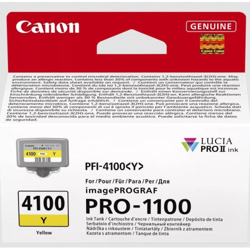 Картридж струменевий Canon PFI-4100 imagePROGRAF PRO-1100 Yellow