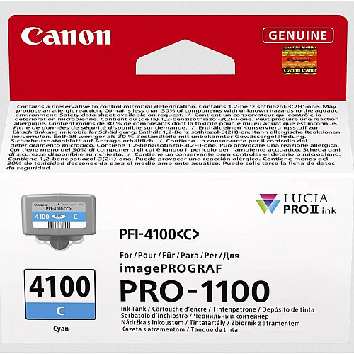 Картридж струменевий Canon PFI-4100 imagePROGRAF PRO-1100 Cyan
