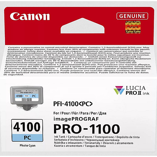 Картридж струменевий Canon PFI-4100 imagePROGRAF PRO-1100 Photo Cyan