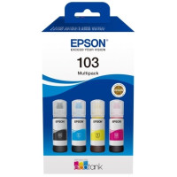 Контейнеры с чернилами Epson 103 EcoTank L1110/L1250/L3100/L3101/L3110/L3150/L3151/L3156/L3200/L3201 /L3250/L3251/L3256/L3260/L3266/L3550/L3560/L5190/L5590/L5290 Multipack (C, M, Y, Bk)
