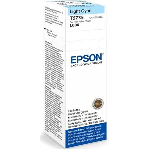 Контейнер с чернилами Epson T6735 EcoTank L1800/L800/L800/L805/L810/L850 light cyan