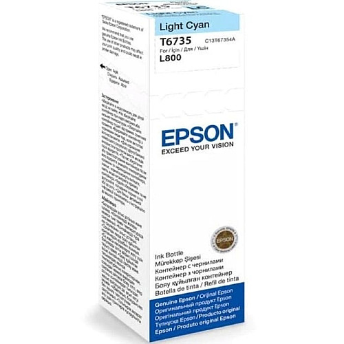 Контейнер с чернилами Epson T6735 EcoTank L1800/L800/L800/L805/L810/L850 light cyan