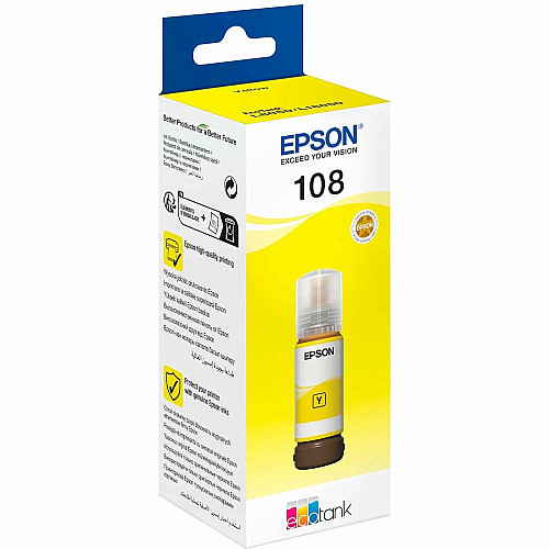 Контейнер з чорнилом Epson 108 EcoTank L8050/L18050 yellow