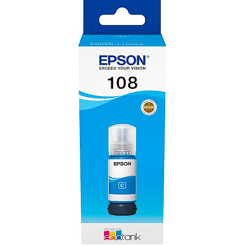 Контейнер с чернилами Epson 108 EcoTank L8050/L18050 cyan