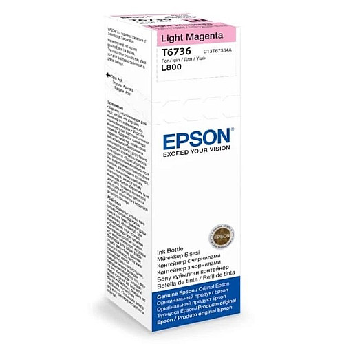 Контейнер с чернилами Epson T6736 EcoTank L1800/L800/L800/L805/L810/L850 light magenta