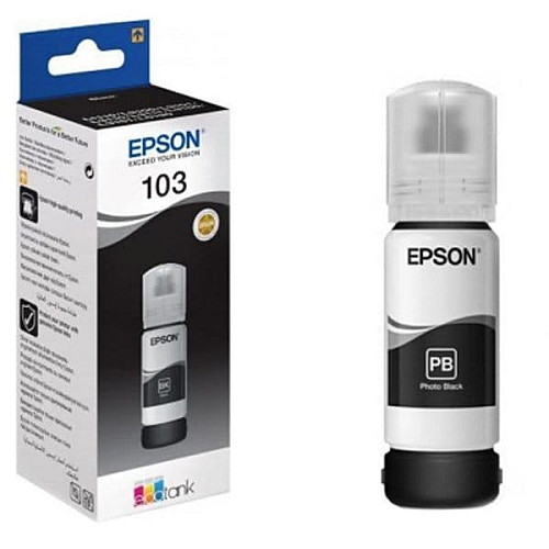 Контейнер с чернилами Epson 103 EcoTank L1110/L1250/L3100/L3101/L3110/L3150/L3151/L3156/L3200/L3201 /L3250/L3251/L3256/L3260/L3266/L3550/L3560/L5190/L5590/L5290 black