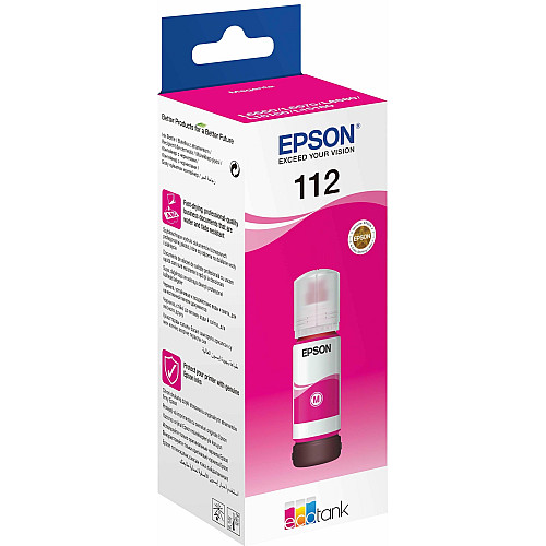 Контейнер с чернилами Epson 112 EcoTank L11160/L15150/L15160/L6490/L6550/L6570/L15180/L6580 Magenta pigm