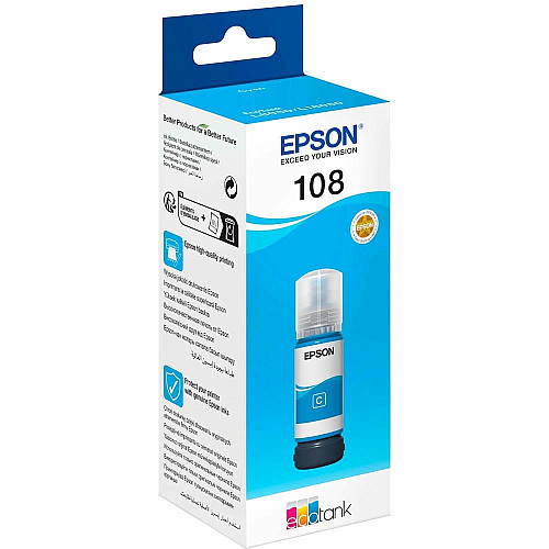 Контейнер с чернилами Epson 108 EcoTank L8050/L18050 cyan