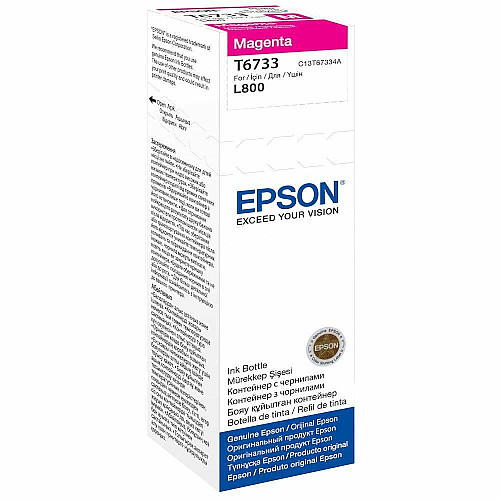 Контейнер с чернилами Epson T6733 EcoTank L1800/L800/L800/L805/L810/L850 magenta