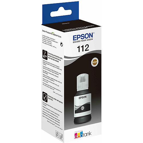 Контейнер с чернилами Epson 112 EcoTank L11160/L15150/L15160/L6490/L6550/L6570/L15180/L6580 Black pigm