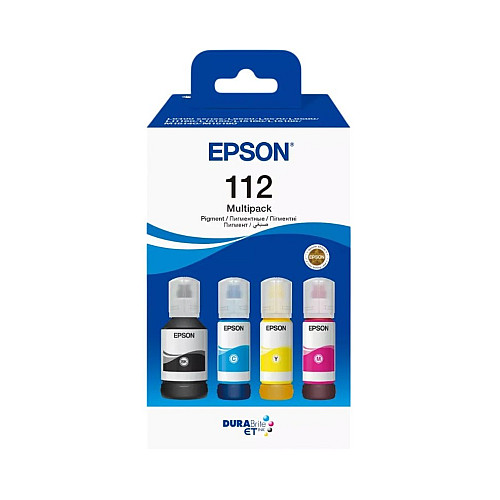 Контейнери з чорнилом Epson 112 EcoTank L11160/L15150/L15160/L6490/L6550/L6570/L15180/L6580 Multipack (C,M,Y,Bk) pigm