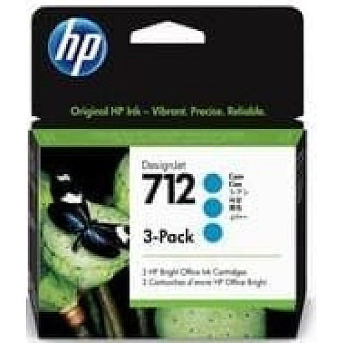 Картридж струйный HP 712 DesignJet T230/T630/T650 Cyan 3-Pack 29-ml