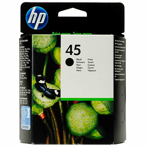 Картридж с печатающей головкой струйный HP No.45 DJ9xx/11xx/1220/1280/P1000 black