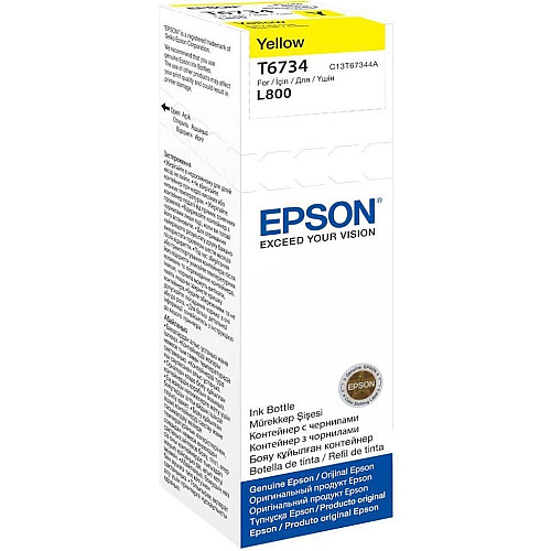 Контейнер с чернилами Epson T6734 EcoTank L1800/L800/L800/L805/L810/L850 yellow