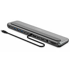 Док-станція DIGITUS USB-C > 2xHDMI/1xDP/3xUSB-A/USB-C/RJ54/PD/Audio