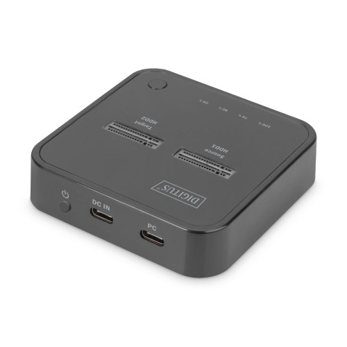 Док-станція DIGITUS Dual M.2 NVMe SSD USB Type-C 3.2 Black