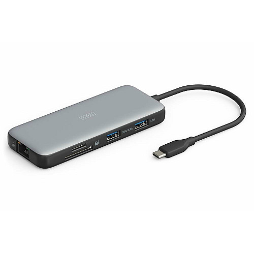 Док-станция DIGITUS USB-C > 2xHDMI/2xUSB-A/USB-C/SD/MicroSD/RJ54