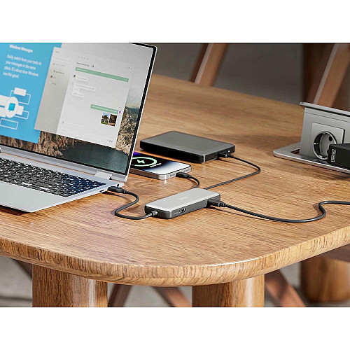 Док-станция DIGITUS USB-C > HDMI/2xUSB-A/USB-C/SD/MicroSD/RJ54