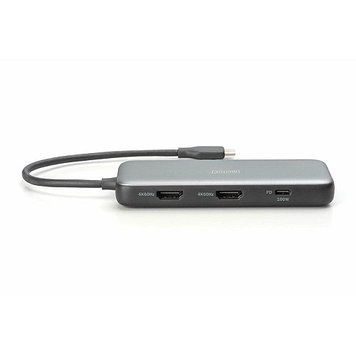 Док-станция DIGITUS USB-C > 2xHDMI/2xUSB-A/USB-C/SD/MicroSD/RJ54