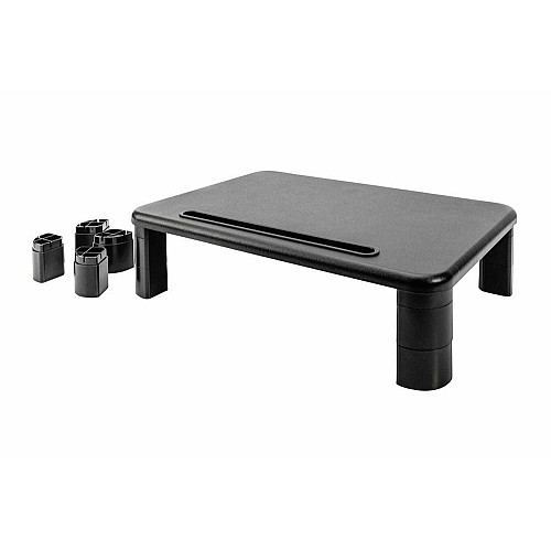 Підставка для монітора DIGITUS Ergonomic Monitor Riser, до 10кг, чорна