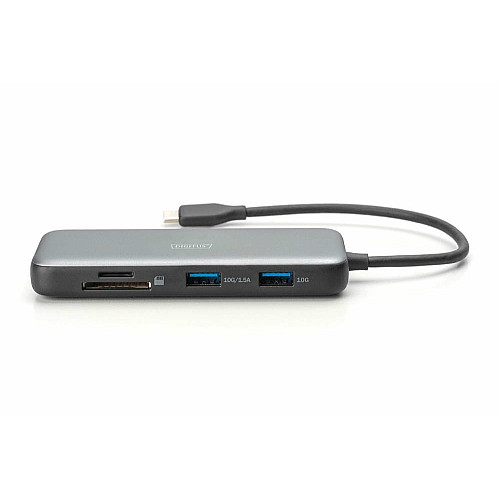 Док-станция DIGITUS USB-C > 2xHDMI/2xUSB-A/USB-C/SD/MicroSD/RJ54