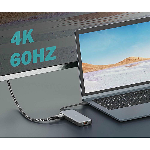 Док-станция DIGITUS USB-C > HDMI/2xUSB-A/USB-C/SD/MicroSD/RJ54