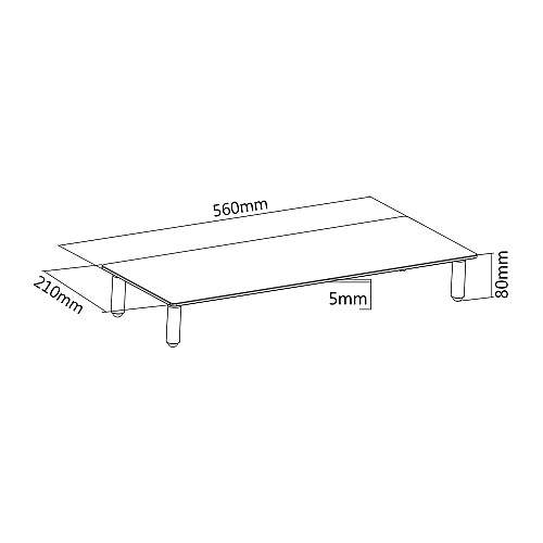 Підставка для монітора DIGITUS Universal glass monitor riser, до 20кг