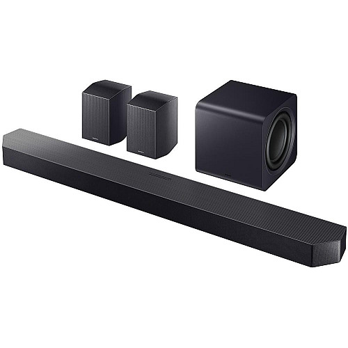 Саундбар Samsung HW-Q990F 756Вт, 11.1.4, BT, HDMI-ARC, Wi-Fi, саб, Dolby Atmos, черный
