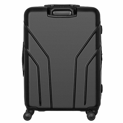 Чемодан Wenger Amplix Hardside Medium, средний, поликарбонат, TSA, 4 колеса, расширение, черный